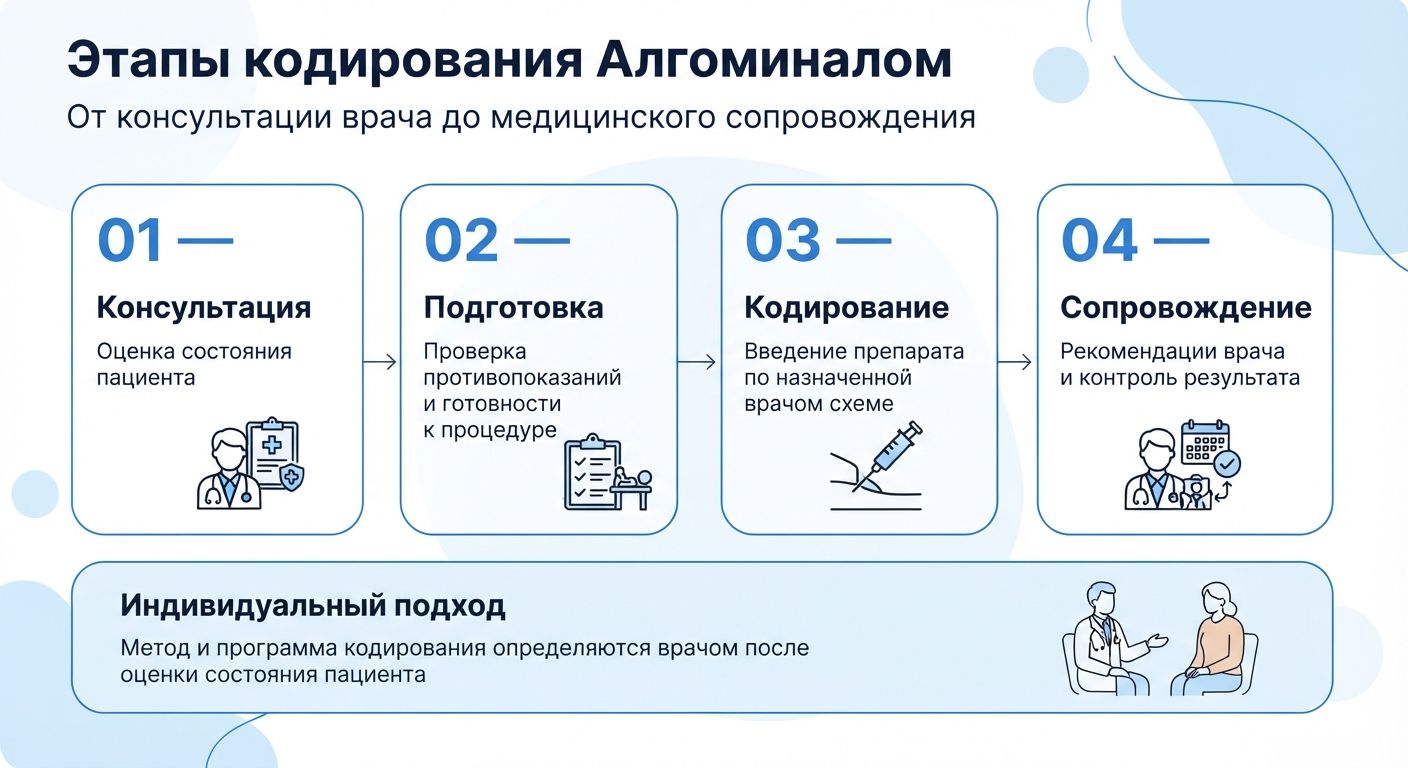 Кодирование препаратом «Алгоминал» в Бугульме инфографика